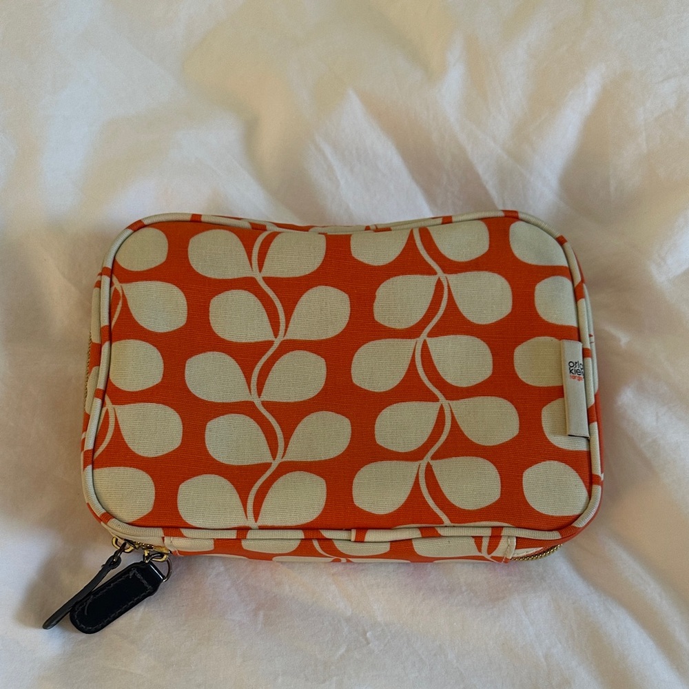 Orla Kiely Orange and Cream Travel Organizer